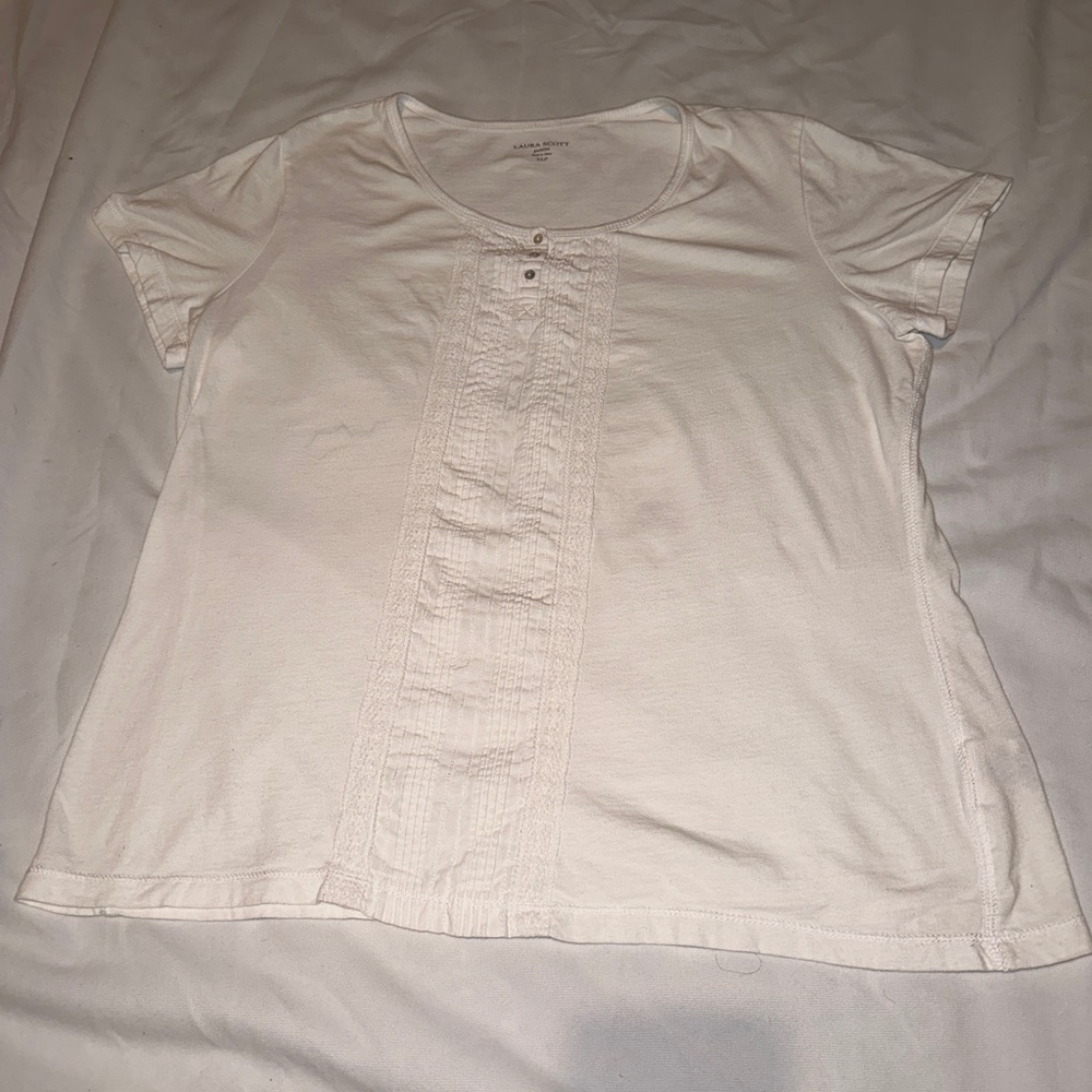 Laura Scott, petite Blouse, Summer, White